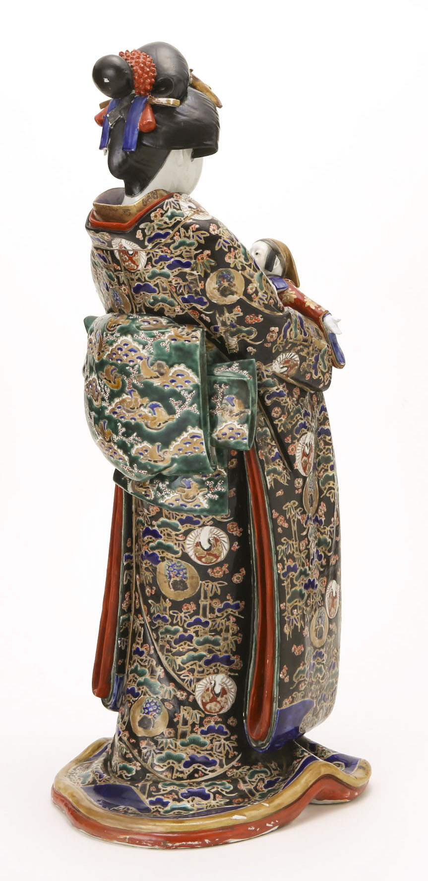 1780 古九谷焼 色絵母子人形 置物 時代物 【公式通販】