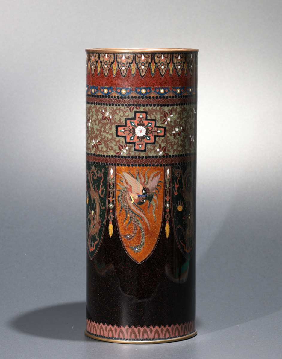 七宝焼 鳳凰紋 花 瓶 華道具 花入花生飾り瓶花器 【公式通販】